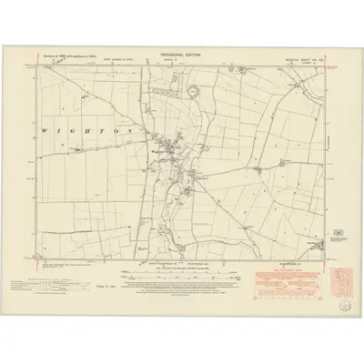 1950 Map of Norfolk VIII.SE, 1952 Print