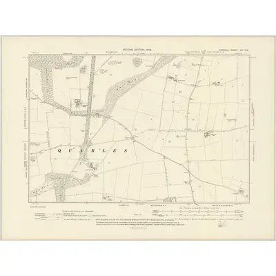 1904 Map of Norfolk VIII.SW, 1906 Print