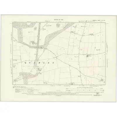 1926 Map of Norfolk VIII.SW, 1929 Print