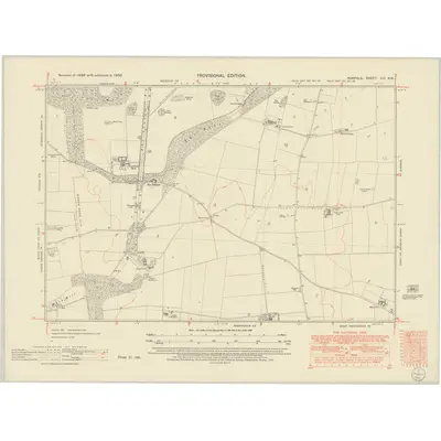1950 Map of Norfolk VIII.SW, 1952 Print