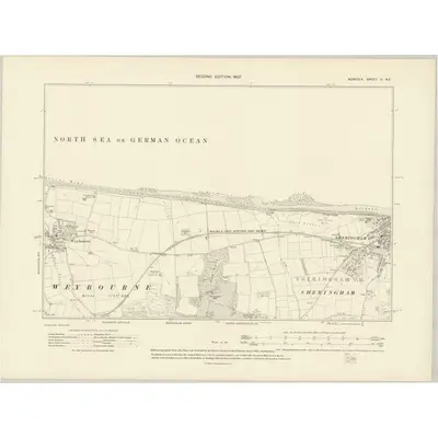 1906 Map of Norfolk X.NE, 1907 Print