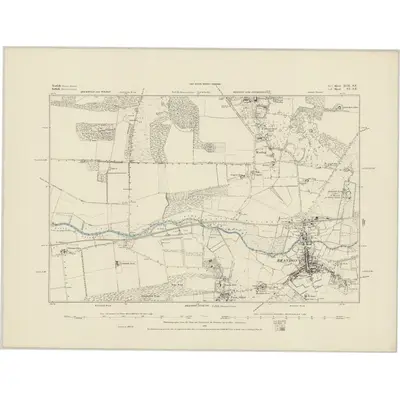 1881 Map of Norfolk XCII.SE, 1884 Print