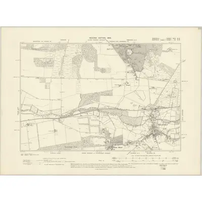 1903 Map of Norfolk XCII.SE, 1906 Print