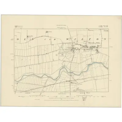 1881 Map of Norfolk XCII.SW, 1884 Print
