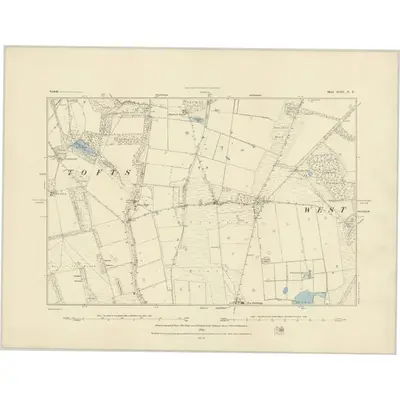 1882 Map of Norfolk XCIII.NE, 1883 Print