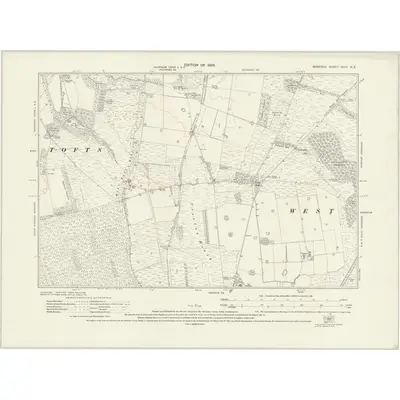 1926 Map of Norfolk XCIII.NE, 1929 Print