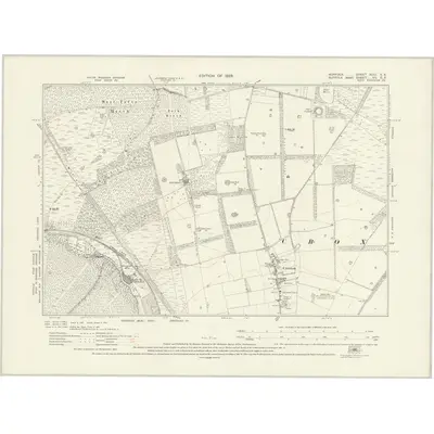 1926 Map of Norfolk XCIII.SE, 1929 Print