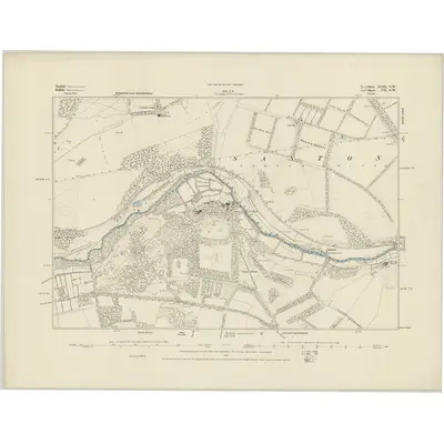 1881 Map of Norfolk XCIII.SW, 1884 Print