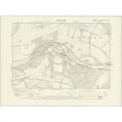 1926 Map of Norfolk XCIII.SW, 1929 Print