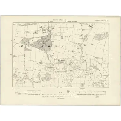 1904 Map of Norfolk XCIV.NE, 1906 Print