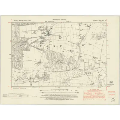 1950 Map of Norfolk XCIV.NE, 1952 Print