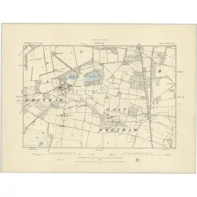 1881 Map of Norfolk XCIV.NW, 1883 Print