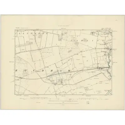 1882 Map of Norfolk XCIV.SE, 1883 Print