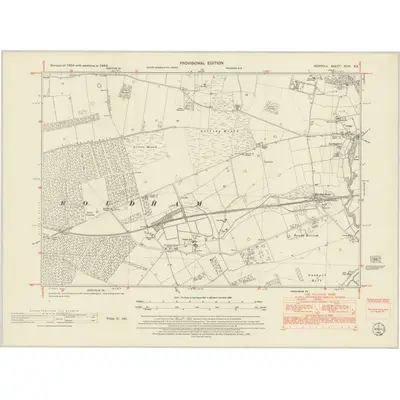 1950 Map of Norfolk XCIV.SE, 1952 Print