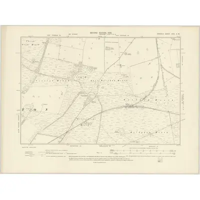 1903 Map of Norfolk XCIV.SW, 1906 Print