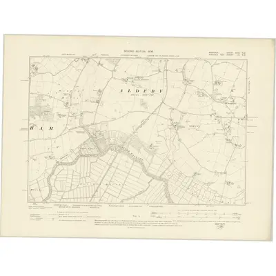 1903 Map of Norfolk XCIX.NE, 1906 Print