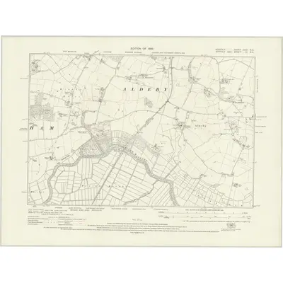 1926 Map of Norfolk XCIX.NE, 1928 Print