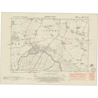 1946 Map of Norfolk XCIX.NE, 1951 Print