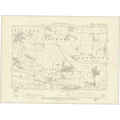 1903 Map of Norfolk XCIX.NW, 1906 Print