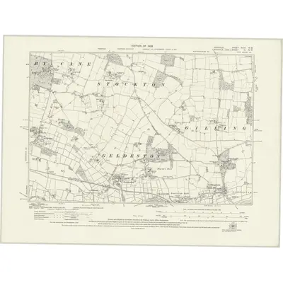 1926 Map of Norfolk XCIX.NW, 1928 Print