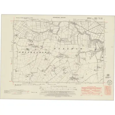 1946 Map of Norfolk XCIX.SW, 1950 Print