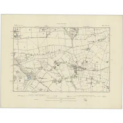 1882 Map of Norfolk XCV.SE, 1884 Print