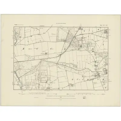 1882 Map of Norfolk XCV.SW, 1884 Print
