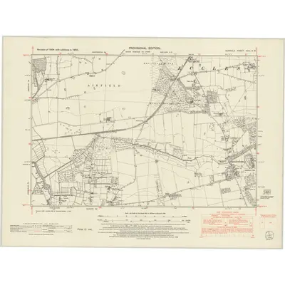 1950 Map of Norfolk XCV.SW, 1952 Print