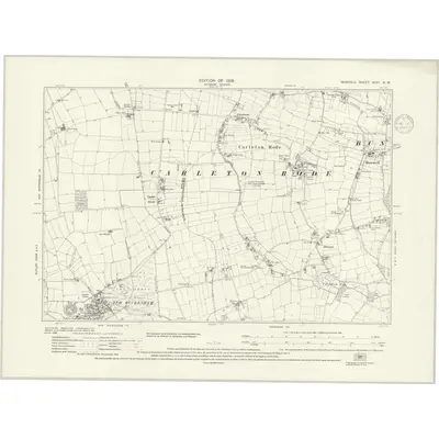 1926 Map of Norfolk XCVI.NW, 1937 Print