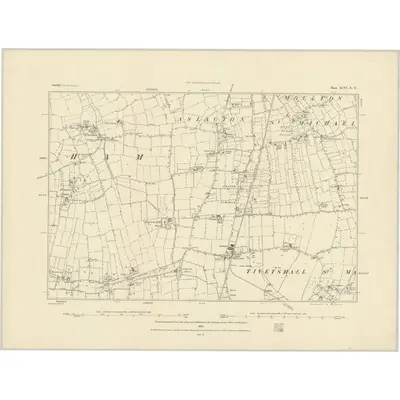 1882 Map of Norfolk XCVI.SE, 1883 Print