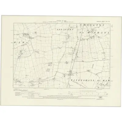 1926 Map of Norfolk XCVI.SE, 1928 Print