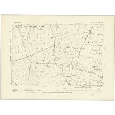 1904 Map of Norfolk XCVI.SW, 1906 Print