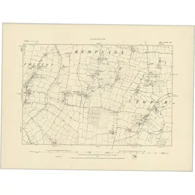 1883 Map of Norfolk XCVII.NE, 1884 Print