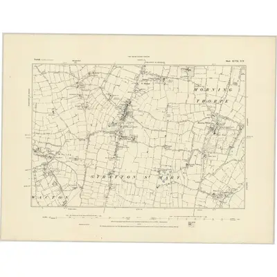 1882 Map of Norfolk XCVII.NW, 1884 Print