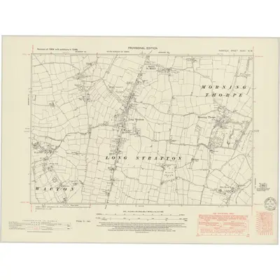 1946 Map of Norfolk XCVII.NW, 1951 Print
