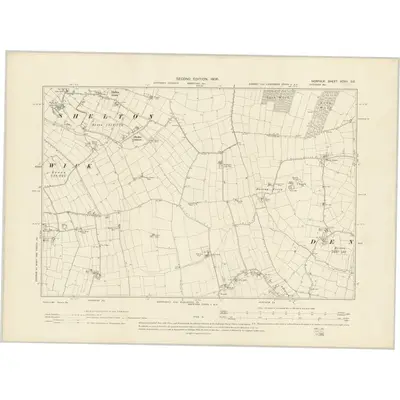 1904 Map of Norfolk XCVII.SE, 1906 Print