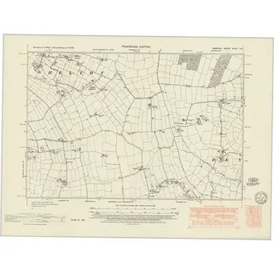 1946 Map of Norfolk XCVII.SE, 1951 Print