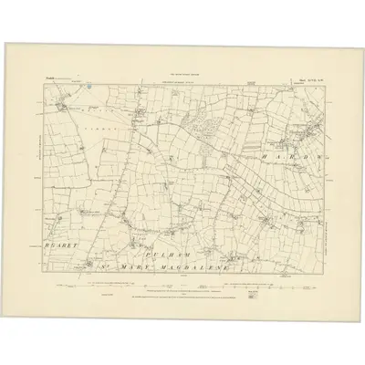 1883 Map of Norfolk XCVII.SW, 1884 Print