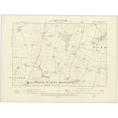 1904 Map of Norfolk XCVII.SW, 1906 Print