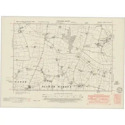 1946 Map of Norfolk XCVII.SW, 1951 Print