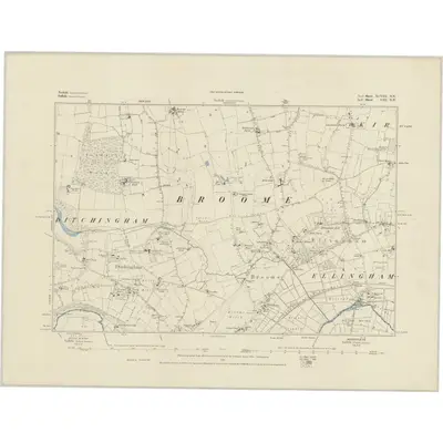 1882 Map of Norfolk XCVIII.NE, 1884 Print