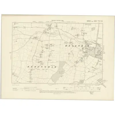 1903 Map of Norfolk XCVIII.NW, 1906 Print