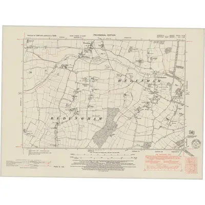 1946 Map of Norfolk XCVIII.NW, 1951 Print