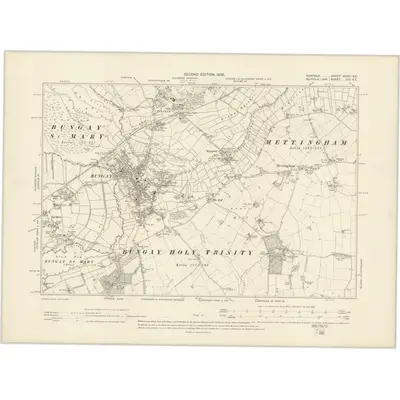 1903 Map of Norfolk XCVIII.SE, 1906 Print