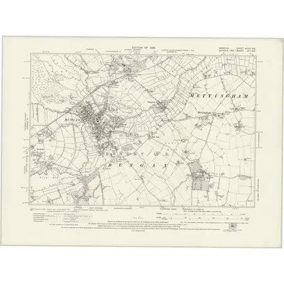 1926 Map of Norfolk XCVIII.SE, 1928 Print