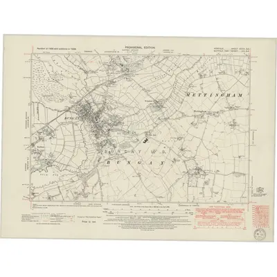 1938 Map of Norfolk XCVIII.SE, 1949 Print