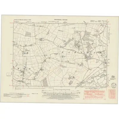 1946 Map of Norfolk XCVIII.SW, 1950 Print