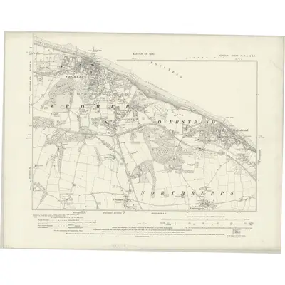 1927 Map of Norfolk XI.NE & SE, 1930 Print