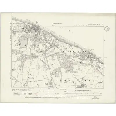 1927 Map of Norfolk XI.NE & SE, 1933 Print