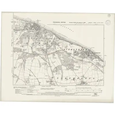 1938 Map of Norfolk XI.NE & SE, 1944 Print